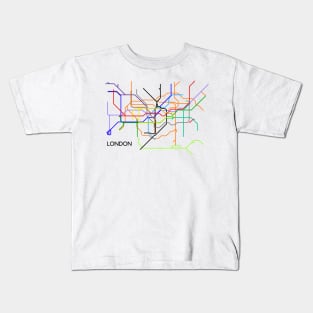 London Underground Subway Map Kids T-Shirt